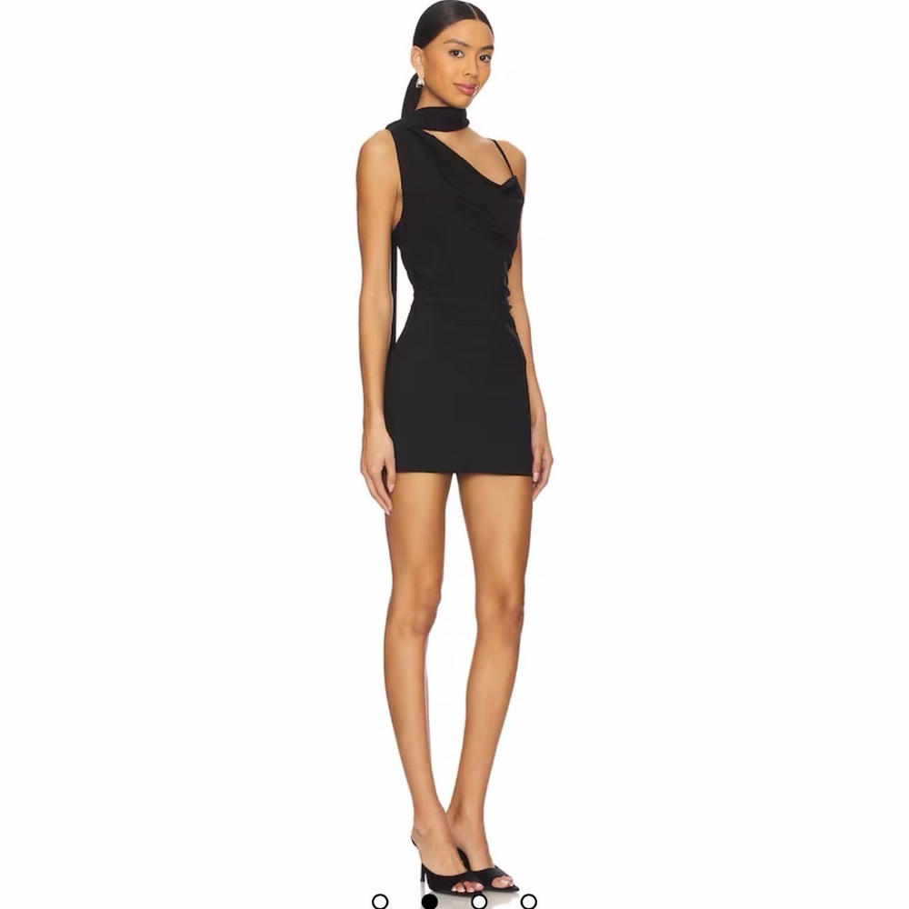 NWT Beatrice Drape Mini Dress in Black - REVOLVE - SUPERDOWN